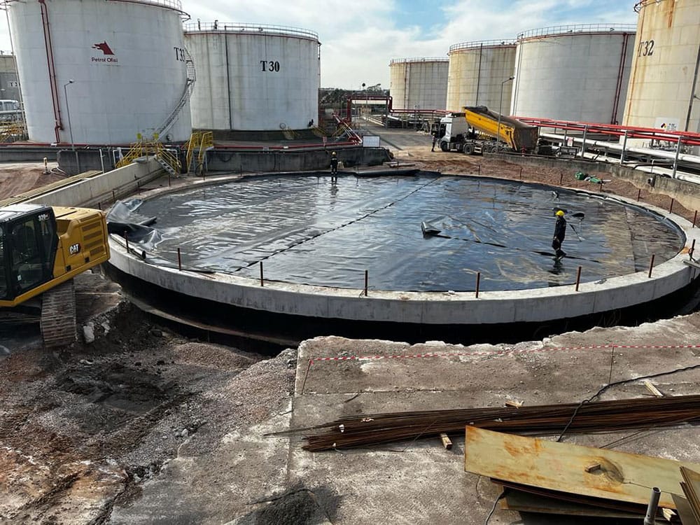 Petrol Ofisi Derince Tesisleri Tank Yalıtımı 17 Geofen Hdpe Geomembran Urunu Kullanilan Petrol Ofisi Derince Tesisleri Tank Yalitim Isleri